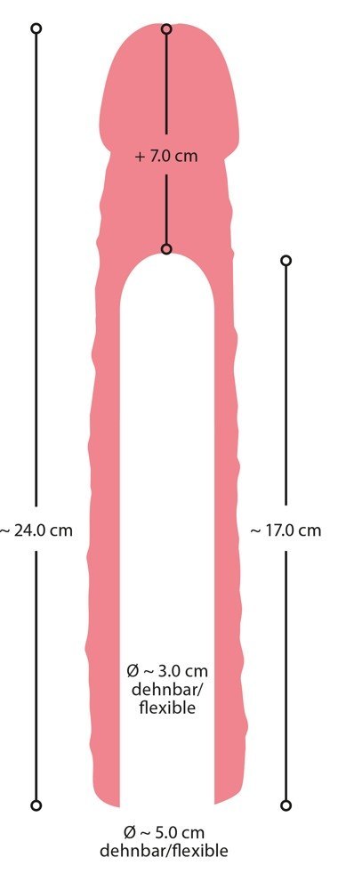 Nakładka przedłużająca penisa realistyczna +7cm