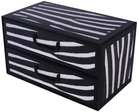 Pudełko kartonowe 2 szuflady poziome STYL ZEBRA