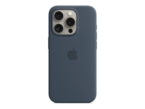 Apple | Case with MagSafe | Apple | iPhone 15 Pro | Silicone | Storm Blue Apple | Case with MagSafe | Apple | iPhone 15 Pro | Silicone | Storm Blue