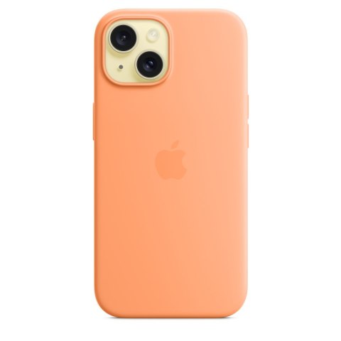 Apple | Silicone Case with MagSafe | Case with MagSafe | Apple | iPhone 15 | Silicone | Orange Sorbet Apple | Silicone Case with MagSafe | Case with MagSafe | Apple | iPhone 15 | Silicone | Orange Sorbet