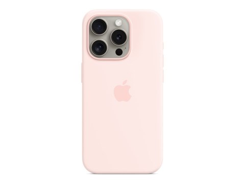 Apple iPhone 15 Pro Silicone Case with MagSafe - Light Pink | Apple | iPhone 15 Pro Silicone Case with MagSafe | Case with MagSa Apple iPhone 15 Pro Silicone Case with MagSafe - Light Pink | Apple | iPhone 15 Pro Silicone Case with MagSafe | Case with MagSa