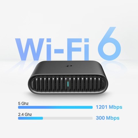 AX1500 Wi-Fi 6 Pocket Travel Router | TL-WR1502X | 802.11ax | 1201 Mbit/s | Ethernet LAN (RJ-45) ports 1 | Mesh Support No | MU- AX1500 Wi-Fi 6 Pocket Travel Router | TL-WR1502X | 802.11ax | 1201 Mbit/s | Ethernet LAN (RJ-45) ports 1 | Mesh Support No | MU-