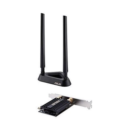 Asus | Network adapter | IEEE 802.11b | IEEE 802.11a | IEEE 802.11g | IEEE 802.11n | Bluetooth 5.0 | 802.11ax | PCI Express Asus | Network adapter | IEEE 802.11b | IEEE 802.11a | IEEE 802.11g | IEEE 802.11n | Bluetooth 5.0 | 802.11ax | PCI Express