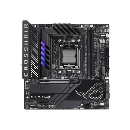 Asus | ROG CROSSHAIR X670E GENE | Processor family AMD | Processor socket AM5 | DDR5 DIMM | Memory slots 2 | Supported hard disk Asus | ROG CROSSHAIR X670E GENE | Processor family AMD | Processor socket AM5 | DDR5 DIMM | Memory slots 2 | Supported hard disk