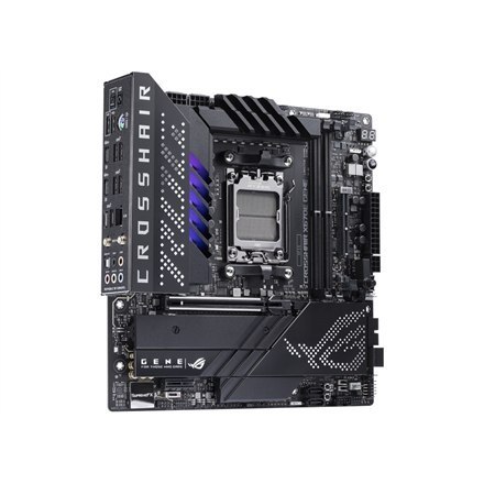 Asus | ROG CROSSHAIR X670E GENE | Processor family AMD | Processor socket AM5 | DDR5 DIMM | Memory slots 2 | Supported hard disk Asus | ROG CROSSHAIR X670E GENE | Processor family AMD | Processor socket AM5 | DDR5 DIMM | Memory slots 2 | Supported hard disk