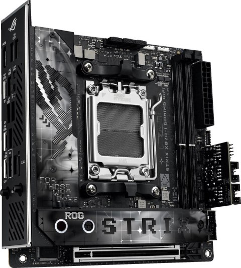 Asus | ROG STRIX X870-I GAMING WIFI | Processor family AMD | Processor socket AM5 | DDR5 DIMM | Supported hard disk drive interf Asus | ROG STRIX X870-I GAMING WIFI | Processor family AMD | Processor socket AM5 | DDR5 DIMM | Supported hard disk drive interf