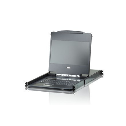 Aten CL6708MW 8-portowy przełącznik KVM USB DVI Single Rail WideScreen LCD Aten | Przełącznik KVM over IP z portem Daisy-Chain i Aten CL6708MW 8-portowy przełącznik KVM USB DVI Single Rail WideScreen LCD Aten | Przełącznik KVM over IP z portem Daisy-Chain i