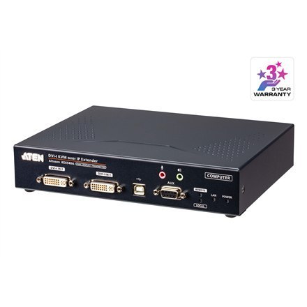 Aten | DVI-I Dual Display KVM over IP Extender Transmitter | KE6940AT | Gwarancja 36 miesięcy Aten | DVI-I Dual Display KVM over IP Extender Transmitter | KE6940AT | Gwarancja 36 miesięcy