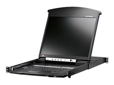Aten KL1508AIM-AXA-AG 1-Local/Remote Share Access 8-Port Cat 5 Dual Rail 17" LCD KVM over IP Switch with Daisy-Chain Port | Aten Aten KL1508AIM-AXA-AG 1-Local/Remote Share Access 8-Port Cat 5 Dual Rail 17" LCD KVM over IP Switch with Daisy-Chain Port | Aten
