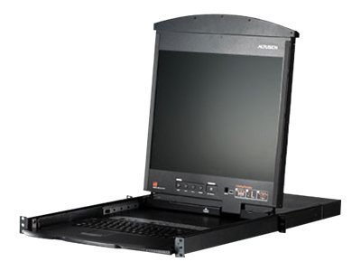 Aten KL1508AM-AXA-AG 8-portowy przełącznik KVM Cat 5 Dual Rail 17" LCD z portem Daisy-Chain | Aten Aten KL1508AM-AXA-AG 8-portowy przełącznik KVM Cat 5 Dual Rail 17" LCD z portem Daisy-Chain | Aten