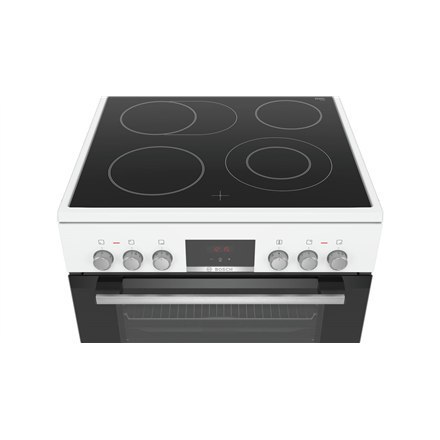 Bosch | Cooker | HKR39A220U | Hob type Vitroceramic | Oven type Electric | White | Width 60 cm | Electronic ignition | Grilling Bosch | Cooker | HKR39A220U | Hob type Vitroceramic | Oven type Electric | White | Width 60 cm | Electronic ignition | Grilling