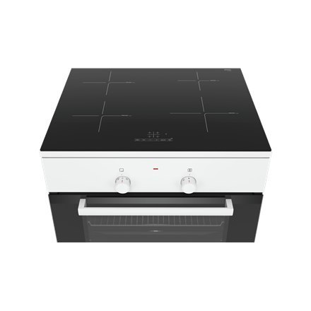 Bosch | Integrated timer | Cooker | HLL090020U | Hob type Induction | Oven type Electric | White | Width 60 cm | Electronic igni Bosch | Integrated timer | Cooker | HLL090020U | Hob type Induction | Oven type Electric | White | Width 60 cm | Electronic igni
