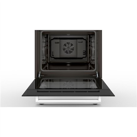 Bosch | Integrated timer | Cooker | HLL090020U | Hob type Induction | Oven type Electric | White | Width 60 cm | Electronic igni Bosch | Integrated timer | Cooker | HLL090020U | Hob type Induction | Oven type Electric | White | Width 60 cm | Electronic igni