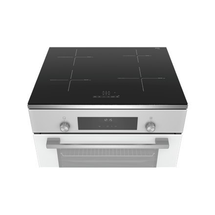 Bosch | Integrated timer | Cooker | HLT59E020U | Hob type Induction | Oven type Electric | White | Width 60 cm | Electronic igni Bosch | Integrated timer | Cooker | HLT59E020U | Hob type Induction | Oven type Electric | White | Width 60 cm | Electronic igni