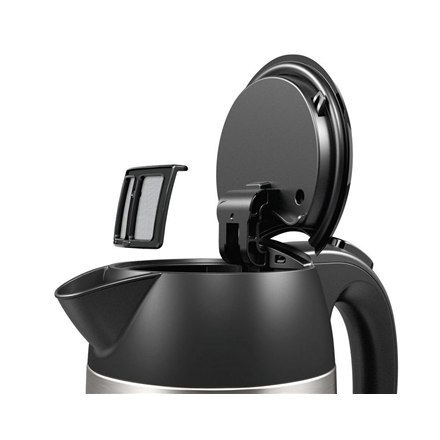 Bosch | Kettle | DesignLine TWK3P420 | Electric | 2400 W | 1.7 L | Stainless steel | 360° rotational base | Stainless steel/Blac Bosch | Kettle | DesignLine TWK3P420 | Electric | 2400 W | 1.7 L | Stainless steel | 360° rotational base | Stainless steel/Blac