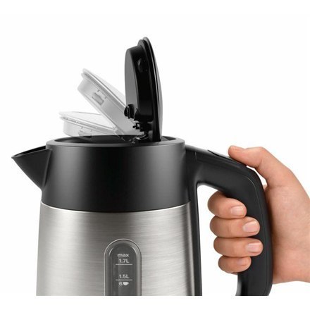 Bosch | Kettle | DesignLine TWK4P440 | Electric | 2400 W | 1.7 L | Stainless steel | 360° rotational base | Stainless steel/Blac Bosch | Kettle | DesignLine TWK4P440 | Electric | 2400 W | 1.7 L | Stainless steel | 360° rotational base | Stainless steel/Blac