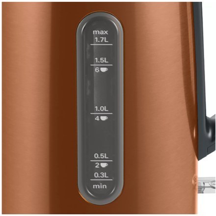 Bosch | Kettle | TWK4P439 | Electric | 2400 W | 1.7 L | Stainless steel | 360° rotational base | Copper Bosch | Kettle | TWK4P439 | Electric | 2400 W | 1.7 L | Stainless steel | 360° rotational base | Copper
