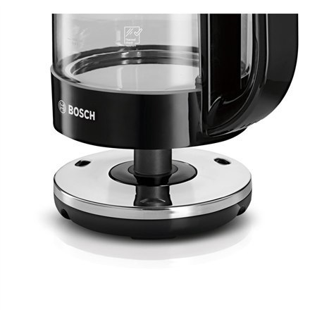 Bosch | Kettle | TWK70B03 | Electric | 2400 W | 1.7 L | Glass/Stainless steel | 360° rotational base | Transparent Bosch | Kettle | TWK70B03 | Electric | 2400 W | 1.7 L | Glass/Stainless steel | 360° rotational base | Transparent
