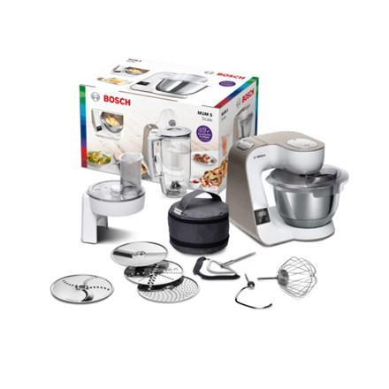 Bosch | MUM5XW20 | 1000 W | Kitchen machine | Number of speeds 7 | Bowl capacity 3.9 L | White/Champagne Bosch | MUM5XW20 | 1000 W | Kitchen machine | Number of speeds 7 | Bowl capacity 3.9 L | White/Champagne