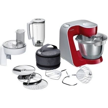 Bosch | MUM58720 | 1000 W | Number of speeds 7 | Bowl capacity 3.9 L | Grey, Red, Stainless Bosch | MUM58720 | 1000 W | Number of speeds 7 | Bowl capacity 3.9 L | Grey, Red, Stainless