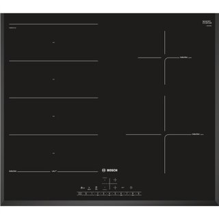 Bosch | PXE651FC1E | hob | Induction | Number of burners/cooking zones 4 | DirectSelect | Timer | Black | Display