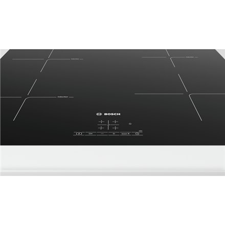 Bosch | PIE601BB5E | Serie 4 Induction hob | Induction | Number of burners/cooking zones 4 | Touch | Timer | Black Bosch | PIE601BB5E | Serie 4 Induction hob | Induction | Number of burners/cooking zones 4 | Touch | Timer | Black