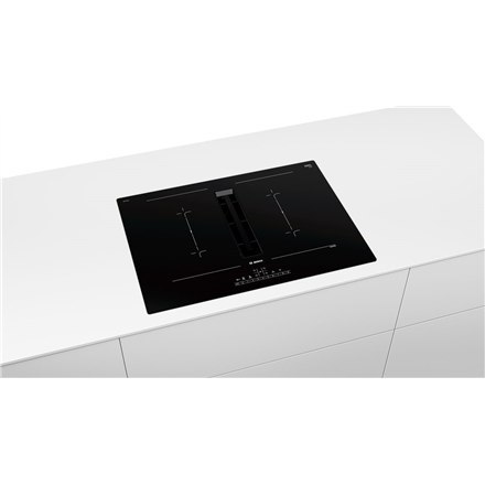 Bosch | PIE811B15E | Induction hob with built-in hood | Number of burners/cooking zones 4 | Touch | Timer | Black | Display Bosch | PIE811B15E | Induction hob with built-in hood | Number of burners/cooking zones 4 | Touch | Timer | Black | Display