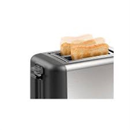 Bosch | TAT3P420 | DesignLine Toaster | Power 970 W | Number of slots 2 | Housing material Stainless steel | Stainless steel/Bl Bosch | TAT3P420 | DesignLine Toaster | Power 970 W | Number of slots 2 | Housing material Stainless steel | Stainless steel/Bl