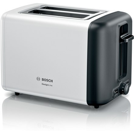 Bosch | TAT3P421 | DesignLine Compact Toaster | Power 970 W | Number of slots 2 | Housing material Stainless steel | White Bosch | TAT3P421 | DesignLine Compact Toaster | Power 970 W | Number of slots 2 | Housing material Stainless steel | White