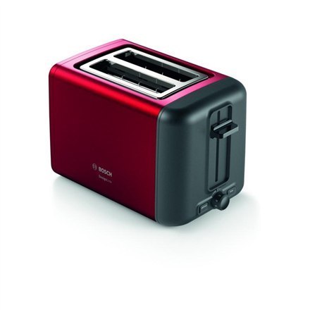 Bosch | TAT3P424 | DesignLine Toaster | Power 970 W | Number of slots 2 | Housing material Stainless steel | Red Bosch | TAT3P424 | DesignLine Toaster | Power 970 W | Number of slots 2 | Housing material Stainless steel | Red