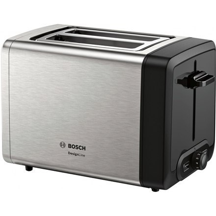 Bosch | TAT4P420 | DesignLine Toaster | Power 970 W | Number of slots 2 | Housing material Stainless Steel | Stainless steel/Bla Bosch | TAT4P420 | DesignLine Toaster | Power 970 W | Number of slots 2 | Housing material Stainless Steel | Stainless steel/Bla