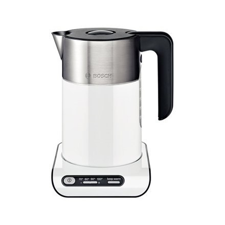 Bosch | TWK8611P | With electronic control | 2400 W | 1.5 L | Stainless steel | 360° rotational base | White Bosch | TWK8611P | With electronic control | 2400 W | 1.5 L | Stainless steel | 360° rotational base | White