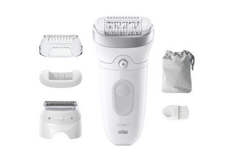 Braun Epilator | SE7-041 Silk épil 7 | Number of power levels 2 | Wet & Dry | White/Silver Braun Epilator | SE7-041 Silk épil 7 | Number of power levels 2 | Wet & Dry | White/Silver