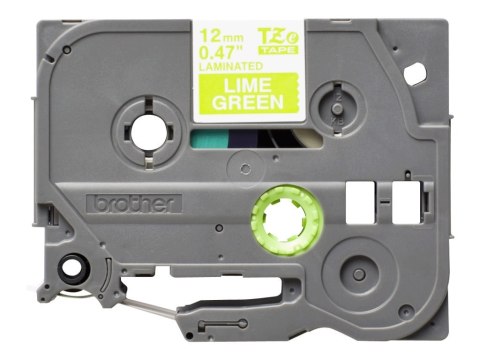 Brother TZ-EMQG35, 12mm white on lime green matt tape | Brother Brother TZ-EMQG35, 12mm white on lime green matt tape | Brother