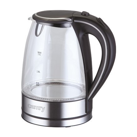 Camry | Kettle | CR 1239 | Electric | 2000 W | 1.7 L | Glass | 360° rotational base | Black Camry | Kettle | CR 1239 | Electric | 2000 W | 1.7 L | Glass | 360° rotational base | Black