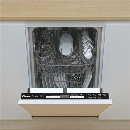Candy Brava | Built-in | Dishwasher Fully integrated | CDIH 2D949 | Width 44.8 cm | Height 81.6 cm | Class E | Eco Programme Rat Candy Brava | Built-in | Dishwasher Fully integrated | CDIH 2D949 | Width 44.8 cm | Height 81.6 cm | Class E | Eco Programme Rat