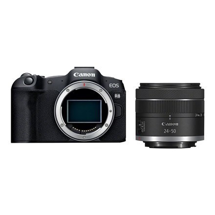 Canon EOS R8 z obiektywem RF 24-50mm F4.5-6.3 IS STM | Kolor: Czarny Canon EOS R8 z obiektywem RF 24-50mm F4.5-6.3 IS STM | Kolor: Czarny