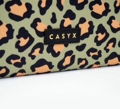 Casyx | Casyx dla MacBook | SLVS-000005 | Pasuje do rozmiaru 13"/14"| Rękaw | Olive Leopard | Wodoodporny Casyx | Casyx dla MacBook | SLVS-000005 | Pasuje do rozmiaru 13"/14"| Rękaw | Olive Leopard | Wodoodporny