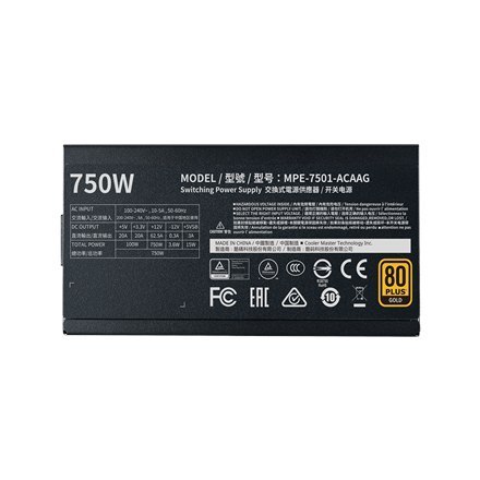 Cooler Master | MPE-7501-AFAAG | 750 W Cooler Master | MPE-7501-AFAAG | 750 W