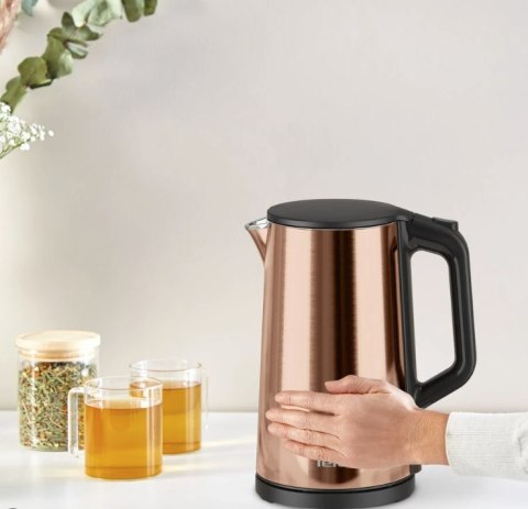 Czajnik TEFAL KI583C10 Elektryczny 2000 W 1.5 L ze stali nierdzewnej na podstawie obrotowej 360° - Złoty Czajnik TEFAL KI583C10 Elektryczny 2000 W 1.5 L ze stali nierdzewnej na podstawie obrotowej 360° - Złoty