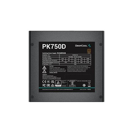 Deepcool | PSU | PK750D 80 PLUS Bronze | 750 W Deepcool | PSU | PK750D 80 PLUS Bronze | 750 W