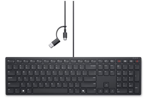 Dell | Collaboration Keyboard | KB525C | Keyboard | Wired | Russian (QWERTY) | Black | USB-C Dell | Collaboration Keyboard | KB525C | Keyboard | Wired | Russian (QWERTY) | Black | USB-C