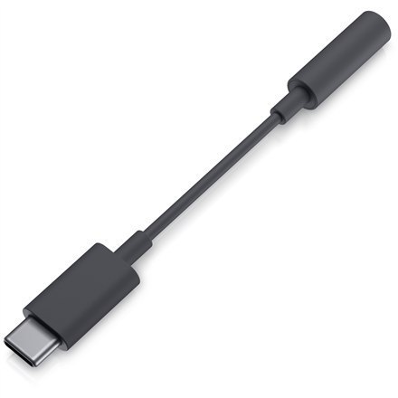 Dell | USB-C to headphone jack adapter | Mini-phone stereo 3.5 mm | Female | Male | 24 pin USB-C | Black Dell | USB-C to headphone jack adapter | Mini-phone stereo 3.5 mm | Female | Male | 24 pin USB-C | Black