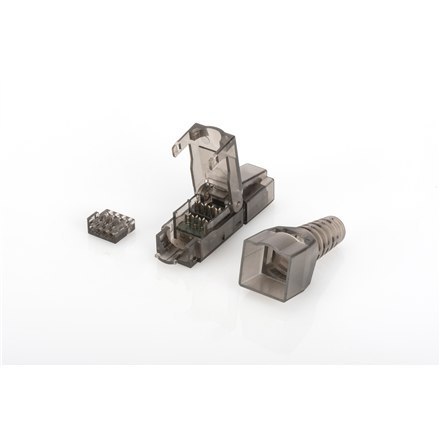 Digitus CAT 6A connector for field assembly, unshielded AWG 27/7 to 22/1, solid and stranded wire, RJ45 Digitus CAT 6A connector for field assembly, unshielded AWG 27/7 to 22/1, solid and stranded wire, RJ45