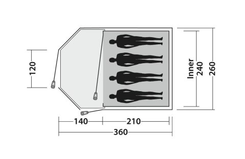 Easy Camp | Tent | Blazar 400 | 4 person(s) Easy Camp | Tent | Blazar 400 | 4 person(s)