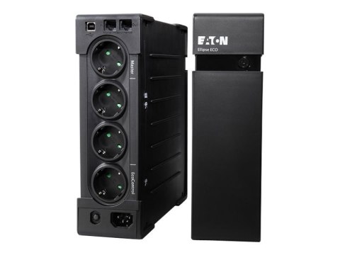 Eaton Ellipse ECO UPS USB DIN, 1600 VA, 1000 W, Input: C14, Outputs: (4) Schuko, (4) Schuko surge only, Tower | Eaton Eaton Ellipse ECO UPS USB DIN, 1600 VA, 1000 W, Input: C14, Outputs: (4) Schuko, (4) Schuko surge only, Tower | Eaton