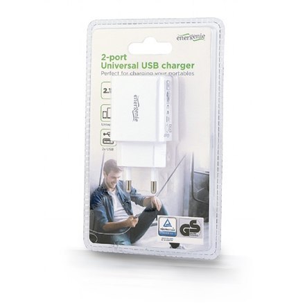 EnerGenie | EG-U2C2A-03-W | 2-port universal USB charger EnerGenie | EG-U2C2A-03-W | 2-port universal USB charger