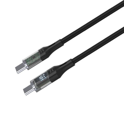 Fixed | Cable USB-C/USB-C with display, PD support, 1.2m, USB 2.0, 100W | FIXDD-CC12-BK Fixed | Cable USB-C/USB-C with display, PD support, 1.2m, USB 2.0, 100W | FIXDD-CC12-BK