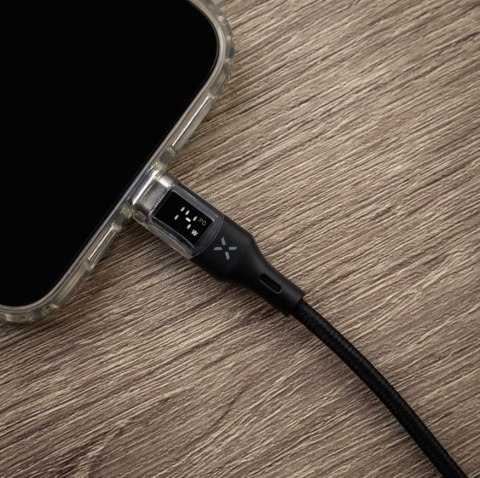Fixed | Cable USB-C/USB-C with display, PD support, 1.2m, USB 2.0, 100W | FIXDD-CC12-BK Fixed | Cable USB-C/USB-C with display, PD support, 1.2m, USB 2.0, 100W | FIXDD-CC12-BK