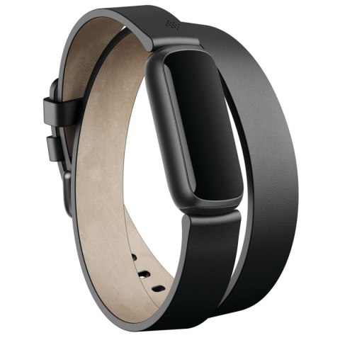 Fitbit | Luxe Accessory Double Leather Wrap | One size | Black Fitbit | Luxe Accessory Double Leather Wrap | One size | Black